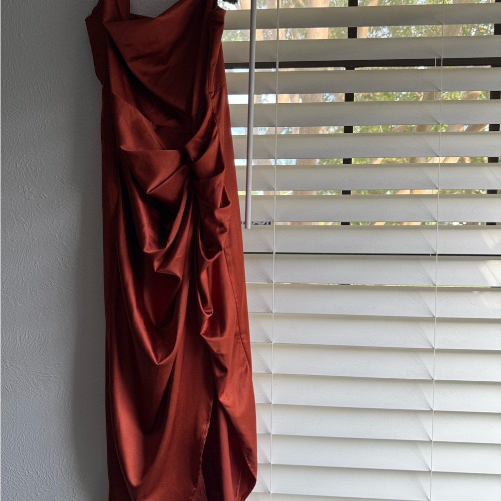 Bronze Draped Dress